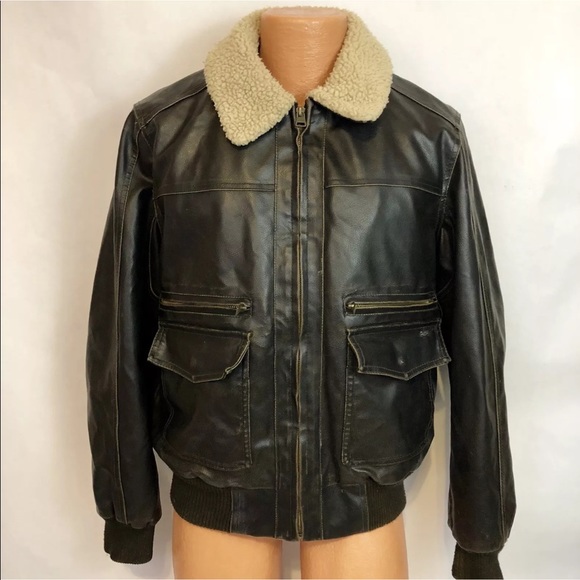 levi's faux leather bomber jacket
